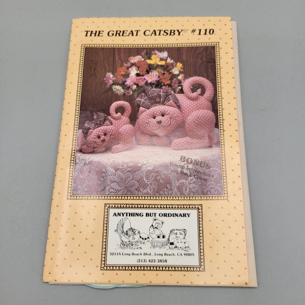 The Great Catsby Plush Toy Pattern Cat Rabbit Anything But Ordinary